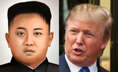 טראמפ וקים ג'ונג און