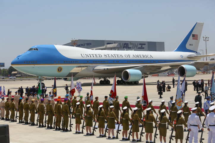 נחיתת טראמפ בפעם הקודמת בישראל
