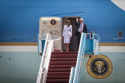 טראמפ בביקורו הקודם בישראל 