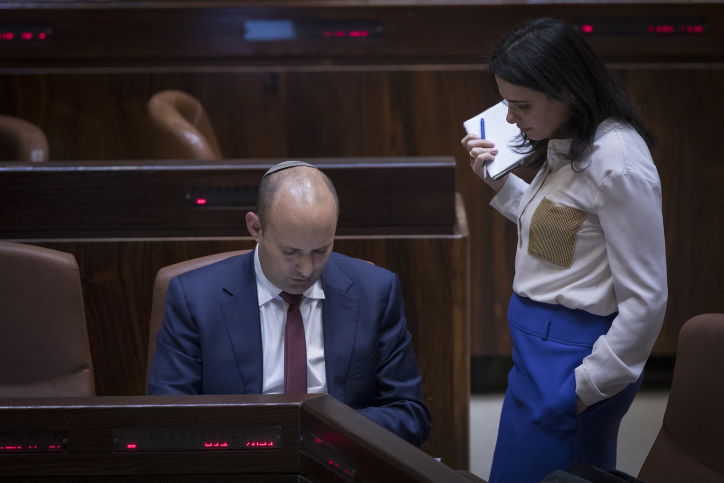 בנט ושקד. התנגדו אתמול לצעדי המחווה