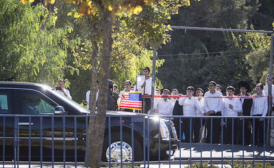 הלימוזינה המשוריינת של הנשיא בביקורו של אובמה