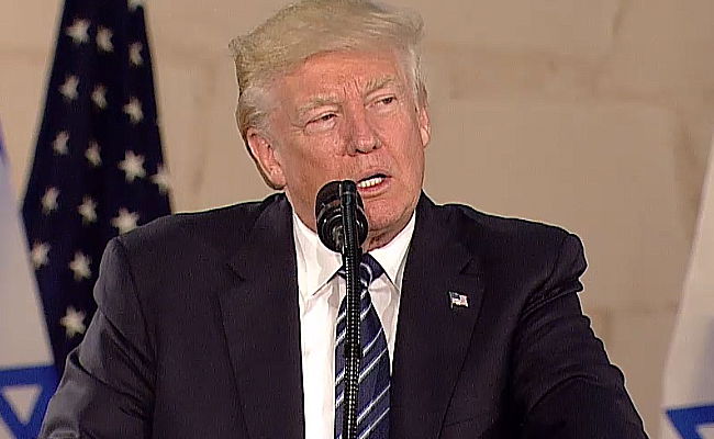 הנשיא דונלד טראמפ בנאומו