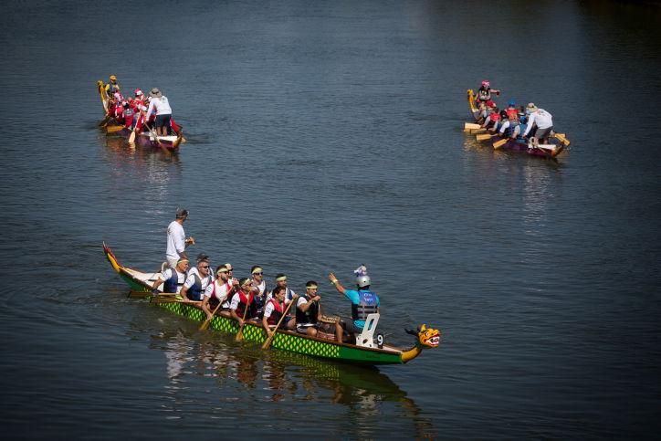 פסטיבל סירות הדרקון בירקון בערב החג