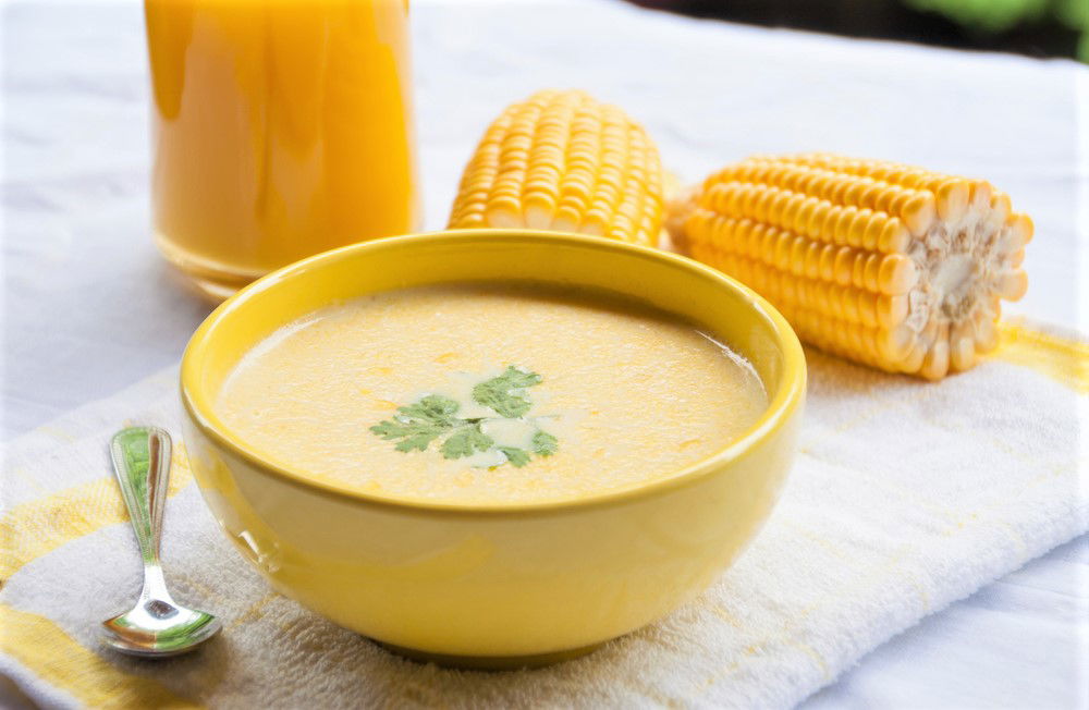 מרק תירס אלגנטי במרקם משי