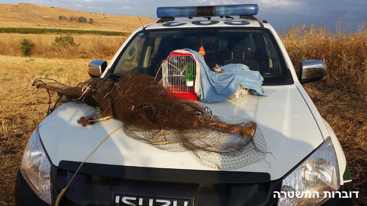 נתפסו "על חם" באמצע ציד ציפורי חוחית
