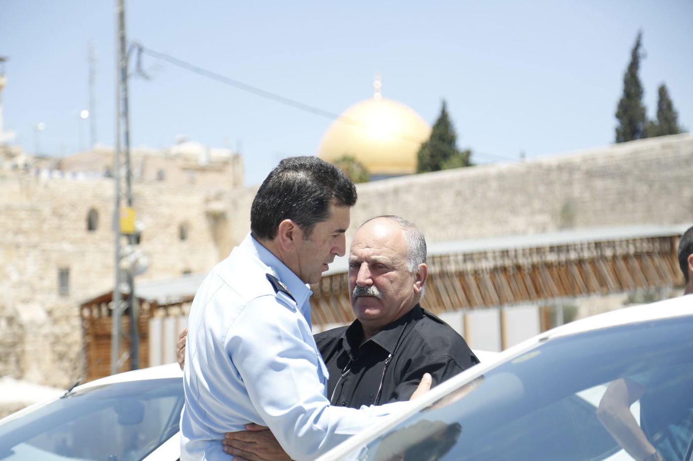 מפקדי המשטרה נפגשו עם האבות השכולים בכותל המערבי