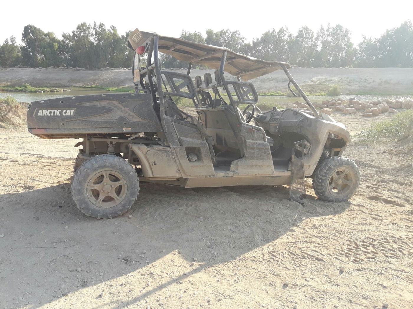 אחד הטרקטורונים עליהם נסעו החיילים