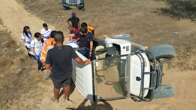 רנג'ר התהפך, נער בן 17 נפצע בינוני. תיעוד