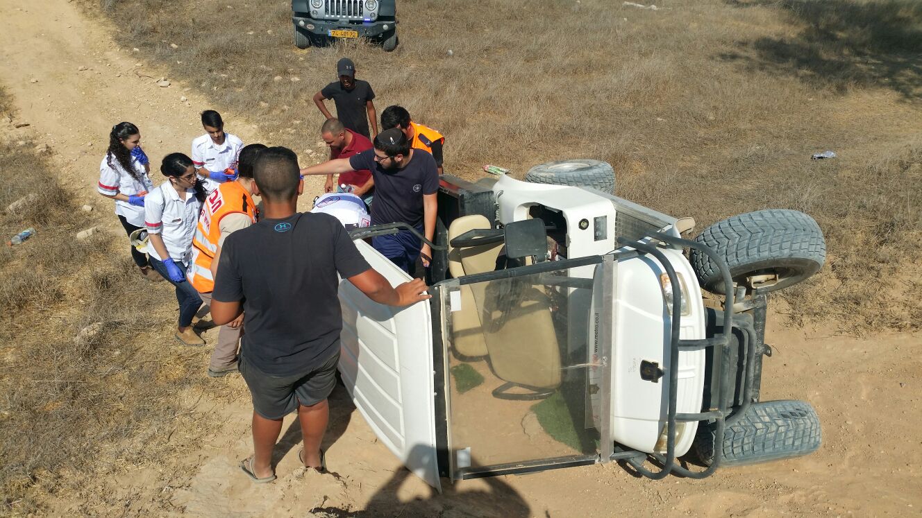 רנג'ר התהפך, נער בן 17 נפצע בינוני. תיעוד