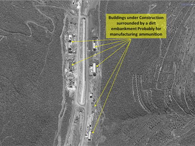 תמונת הלוויין עם מפעל הטילים