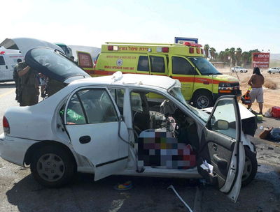 זירת התאונה המחרידה