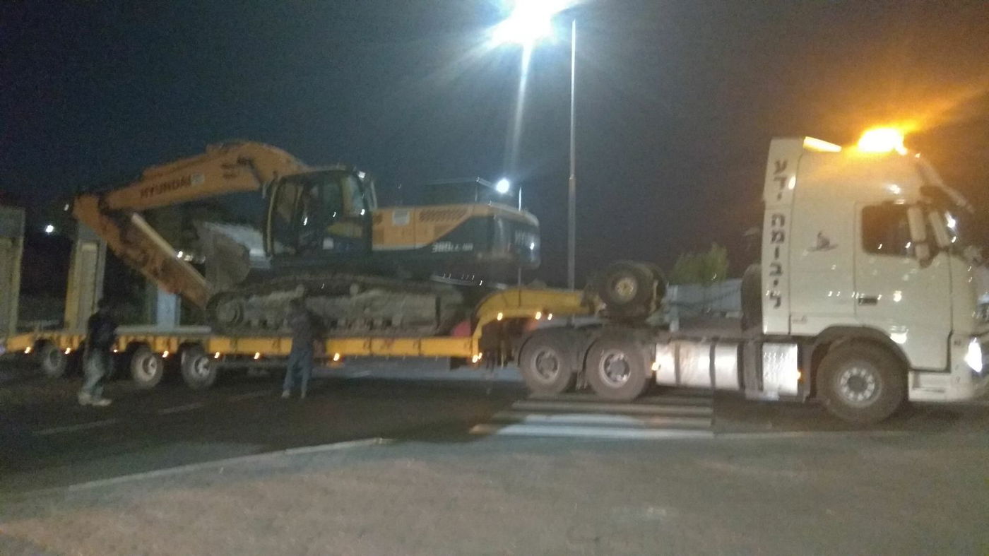 שוב משאית מנוף פגעה בגשר ביישוב אפרת