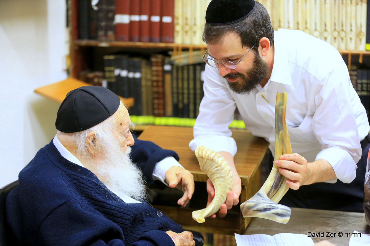 צפו בגלריה: מרן הגר"ח קנייבסקי בוחן שופרות
