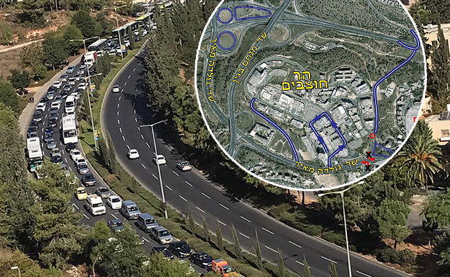 הפקקים בכביש רמות: בשל עבודות בכביש