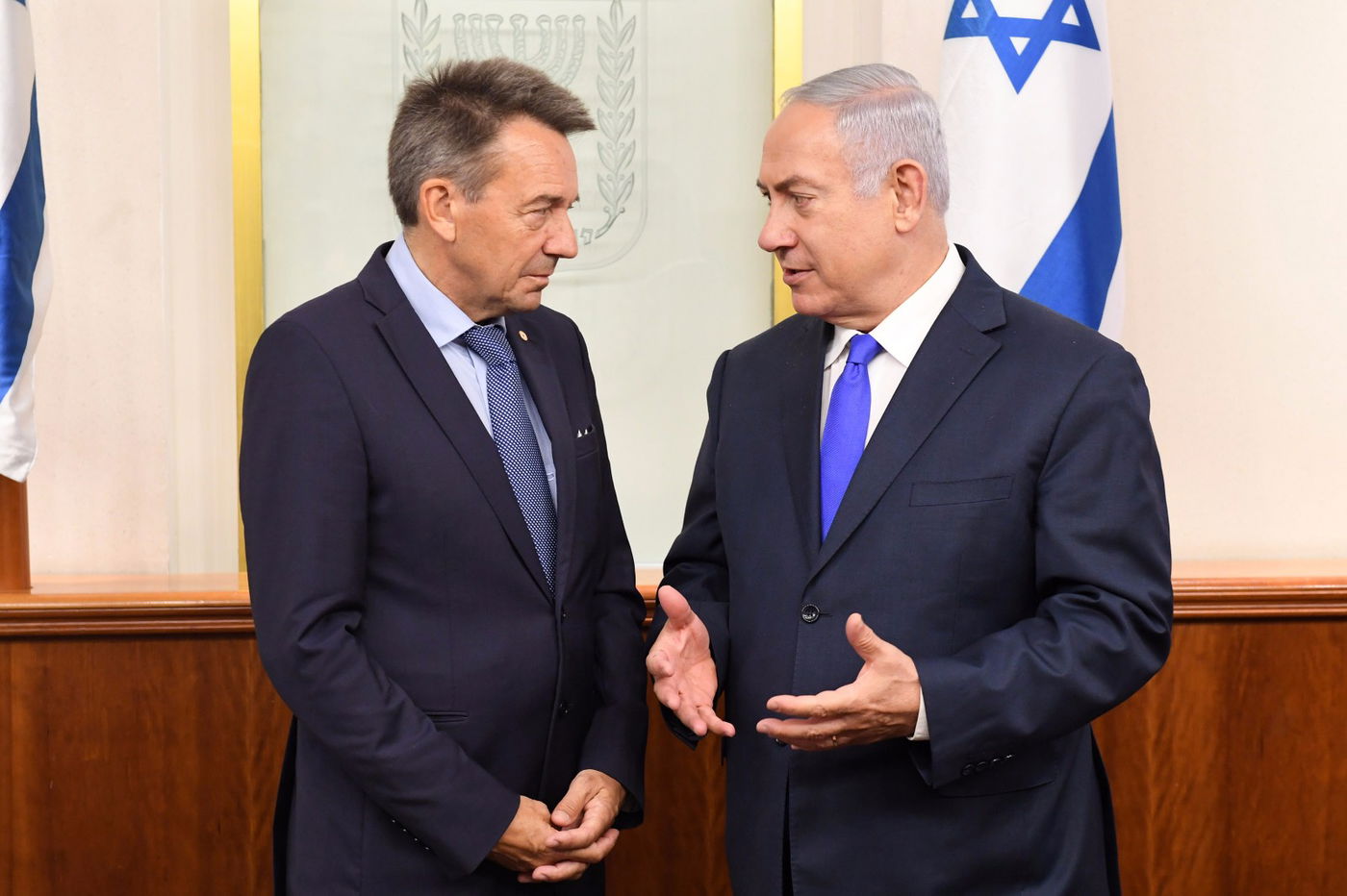 נתניהו ונשיא הצלב האדום