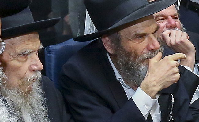 רבי צבי יהודה אדלשטיין לצד דודו גהר"ג אדלשטיין