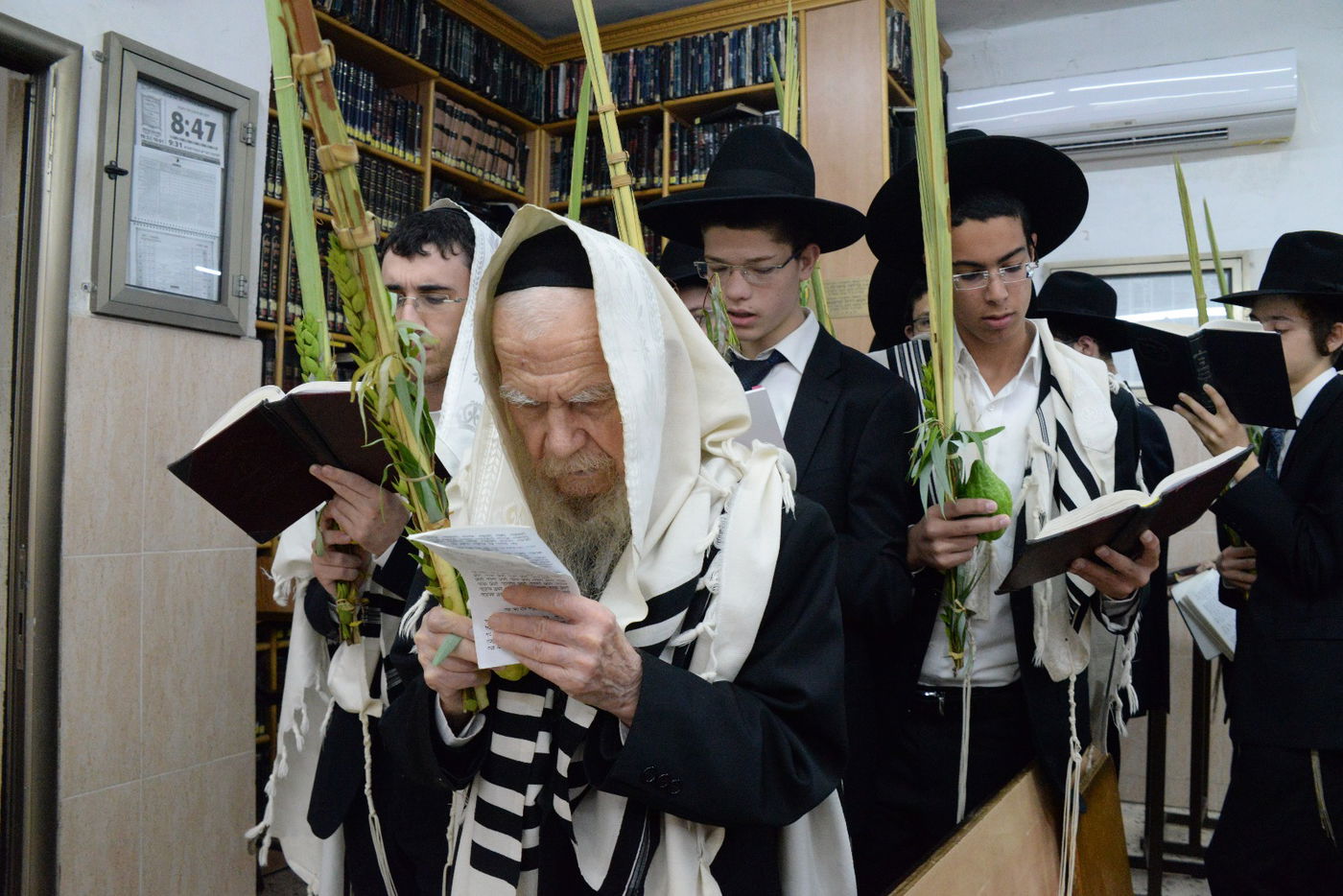 ראשי ישיבת פוניבז' בנטילת לולב • גלריה