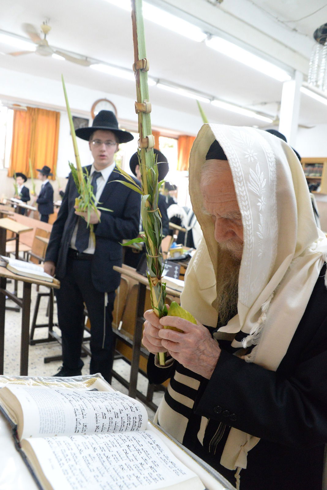 ראשי ישיבת פוניבז' בנטילת לולב • גלריה