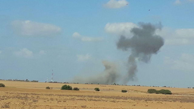 פטריית עשן מפיצוץ המנהרה