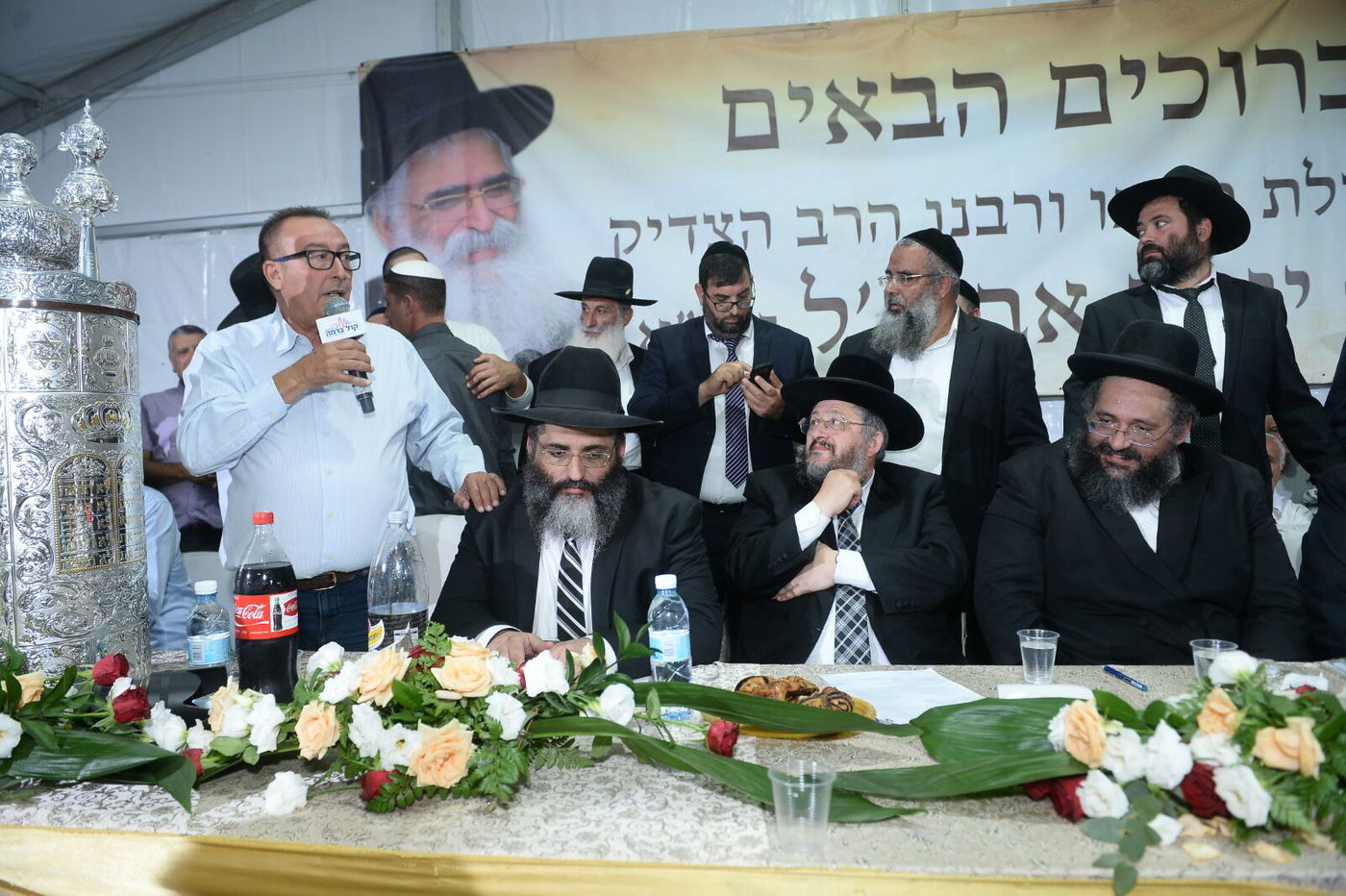 האחים הרבנים אברג'ל, הגר"י דרעי ויחיאל זוהר, בחודש שעבר