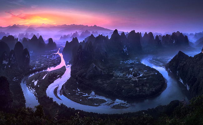 זריחה בסין. התמונה שזכתה במקום הראשון