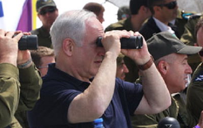 נתניהו משקיף על הגולן