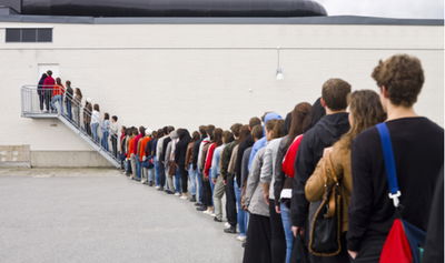 לחכות בתור. אילוסטרציה