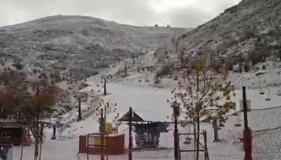 הלילה באתר החרמון: 2 ס"מ שלג • צפו בווידאו