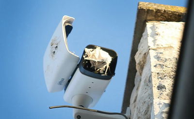 אחת המצלמות שהושחתו