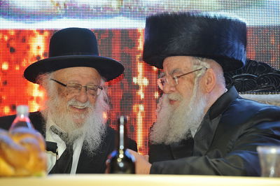 הגר"ל מינצברג עם הגרב"ד פוברסקי