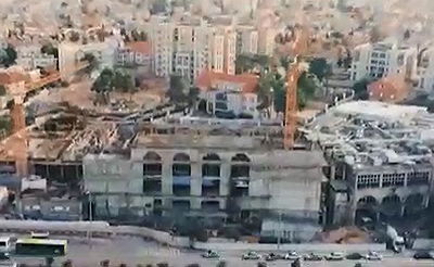 הרחפן תיעד: כך נבנה בית המדרש החדש של גור • צפו