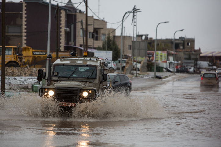 גשמים עזים הלילה בגולן, תמונה מהסערה בסופ"ש