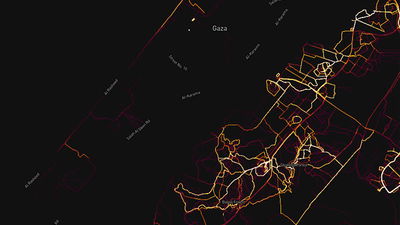 גבול עזה כפי שנראה באפליקציה