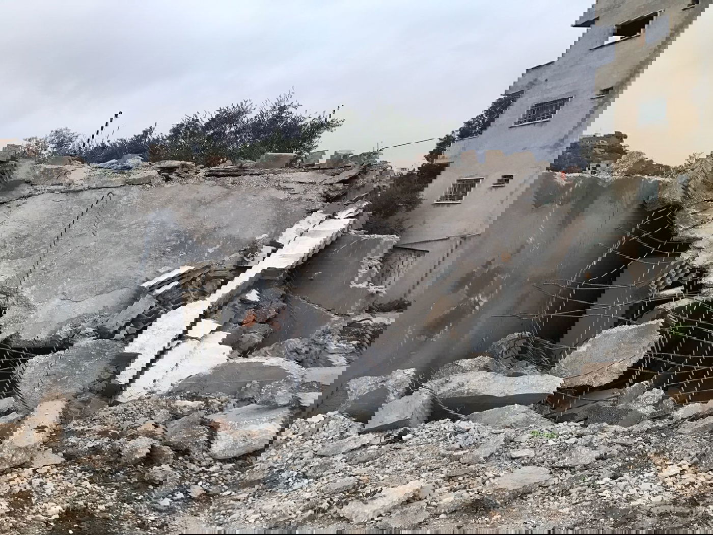 ההריסות לאחר הפעילות, הבוקר