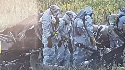 כוחות ליד  מטוס F-16 שהופל