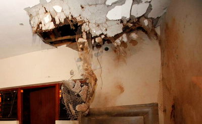 נזקי פגיעה ישירה של רקטה. ארכיון