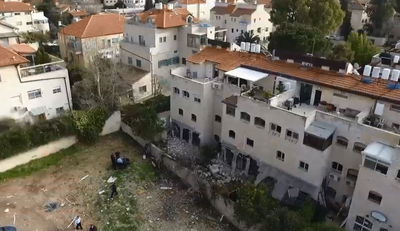 הרחפן תיעד: זירת פיצוץ בלון הגז בירושלים