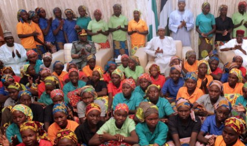 חלק מהנערות ששוחררו