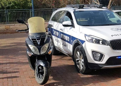 אחד הקטנועים שנתפסו