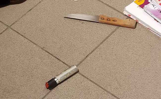 הסכין והגז שנתפסו