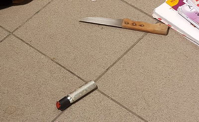 הסכין והגז שנתפסו