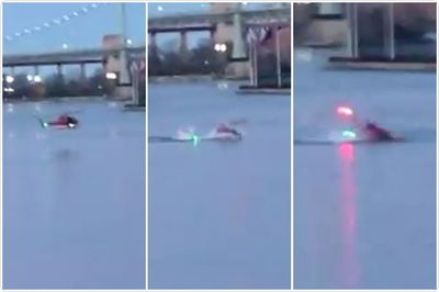 מסוק התרסק לנהר בניו יורק, חמישה נהרגו • צפו