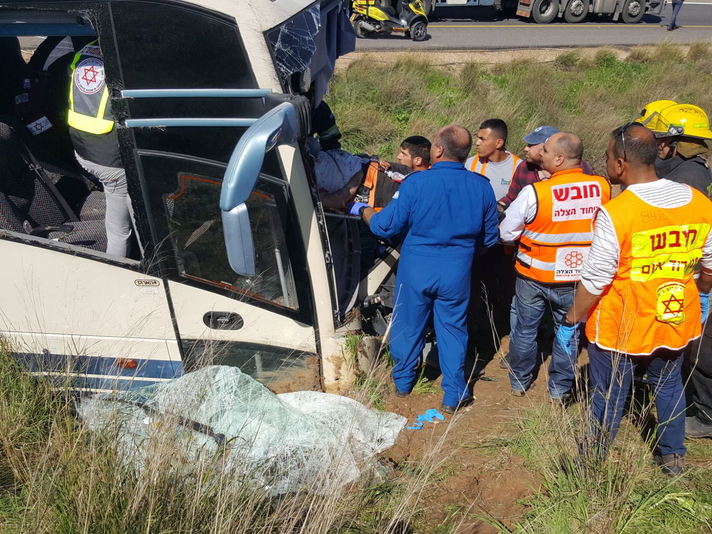 נהג האוטובוס החרדי שנפצע נפטר בביה"ח