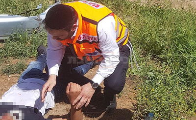 ח"כ ינון אזולאי בזירת התאונה