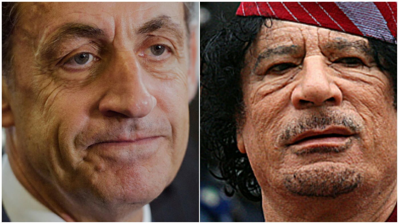 הקשר הסודי שהכניס את סרקוזי לכלא. מימין: מועמר קדאפי