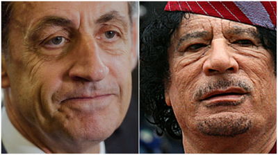 הקשר הסודי שהכניס את סרקוזי לכלא. מימין: מועמר קדאפי