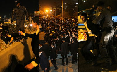 הפגנת 'הפלג' בבני ברק: עימותים עם שוטרים, 30 עצורים