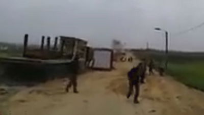 תיעוד: מחבלי חמאס נמלטים מהעמדה המופגזת בידי צה"ל