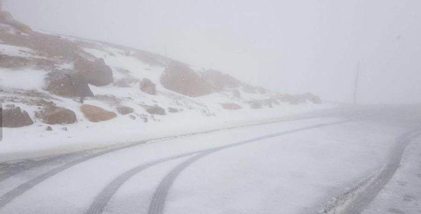 השלג בחרמון הלילה