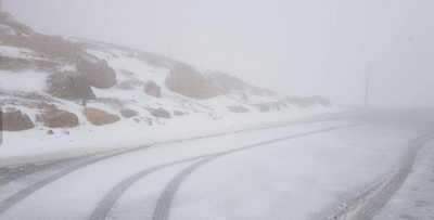 השלג בחרמון הלילה